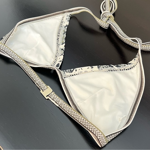 Ted Baker Bahli Quartz Print Triangle Bikini Top, removable vanity cups, S/M - Picture 2 of 9